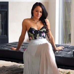 Fleur du Mal Tropical Strapless One Piece S